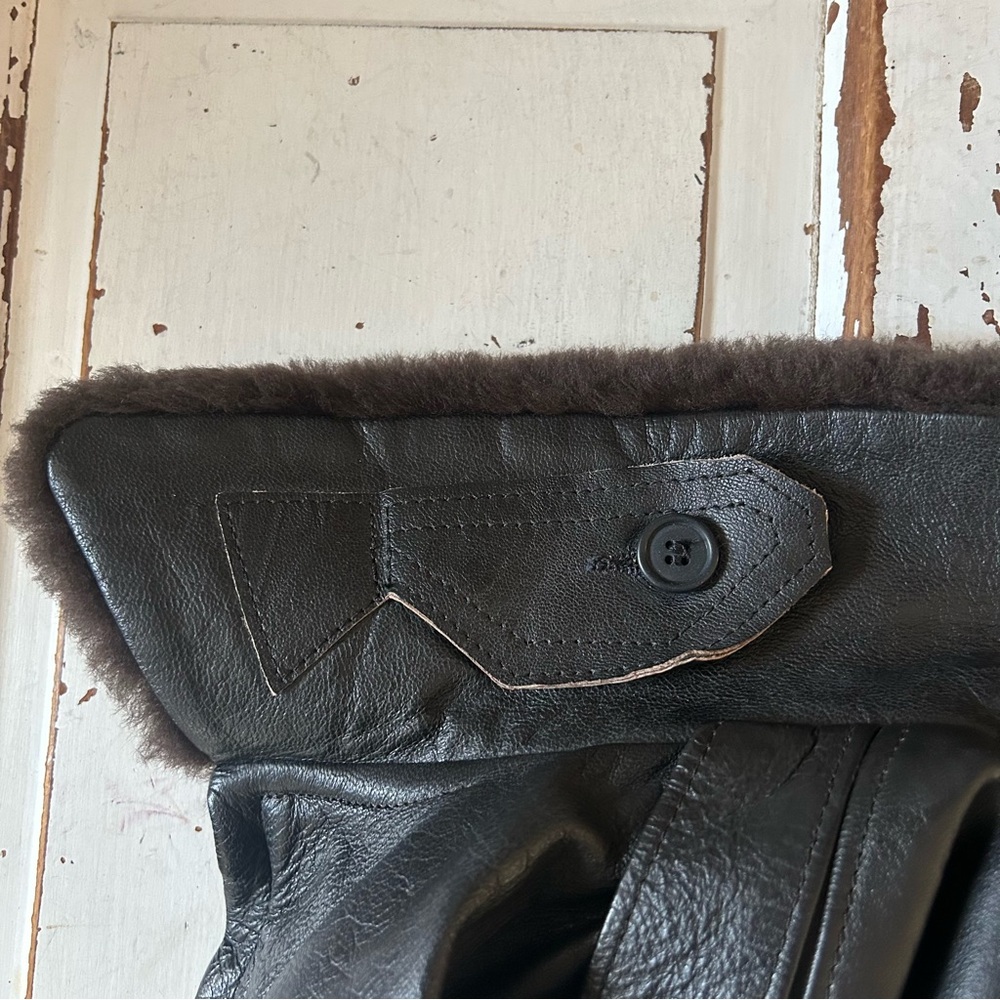 Vintage LL Bean G-1 Goatskin Leather Bomber Flight Jacket 42 Wool Quilt Lined - Picture 15 of 16